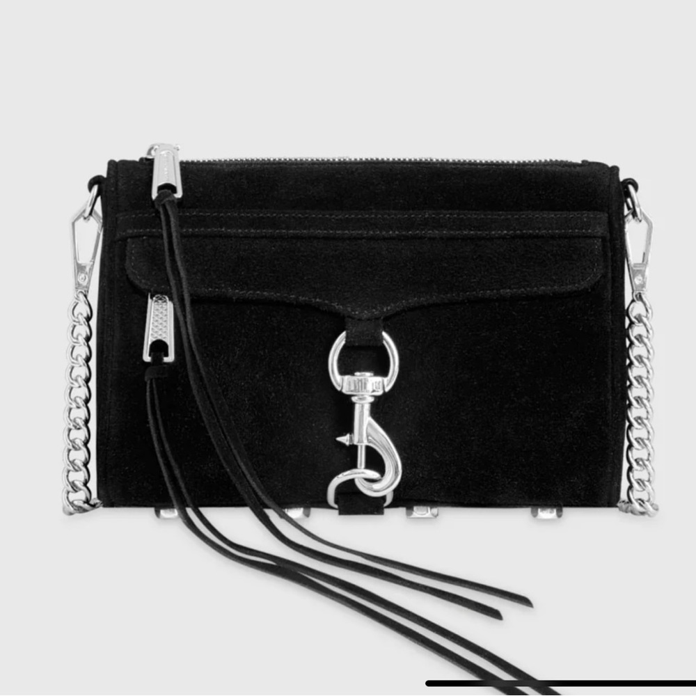 Rebecca Minkoff Mini MAC Crossbody in Black Suede, NWT